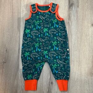 Frugi 3-6 months Dino overalls